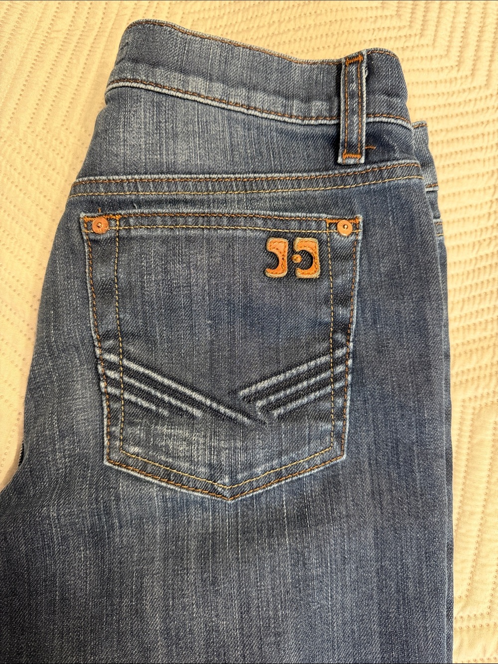 Joe's Jeans Bootcut Blue Denim with Embroidered Back Pocket